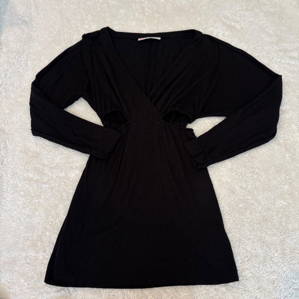 FP Beach Womens Stasia Black Cut Out Dress XS Summer Costal Indie Beach Resort